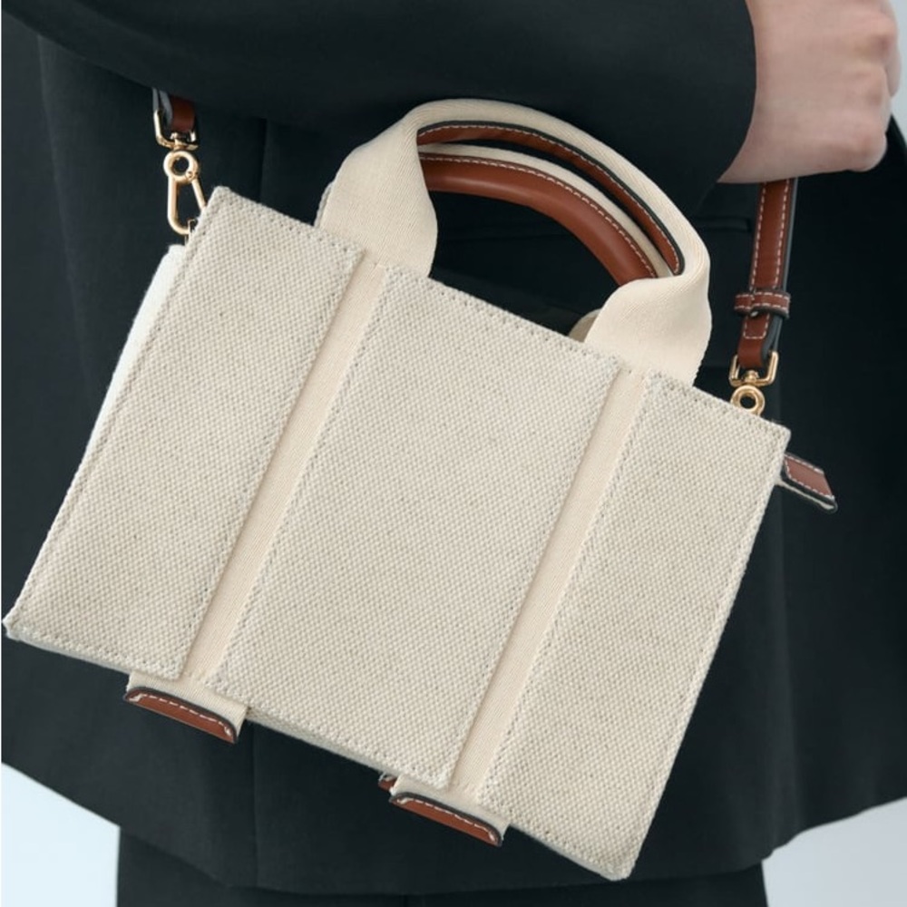 Zara Canvas Mini City Bag